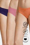 Zivame Anti-Microbial Low Rise Full Coverage Hipster Panty (Pack of 3) - Multicolor — thumbnail 1